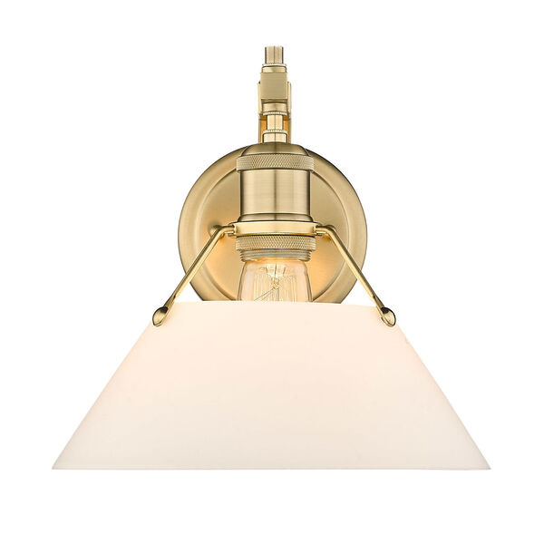 Orwell Brushed Champagne Bronze One-Light Wall Sconce with Opal Glass, image 1